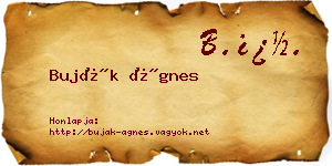 Buják Ágnes névjegykártya
